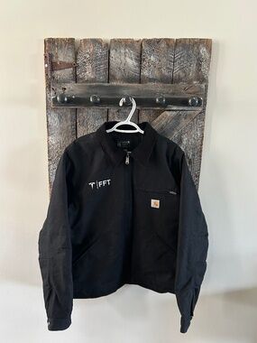 Men's Carhartt Relaxed Fit Duck Blanket Lined Full Zipper Detroit Jacket w/Logo